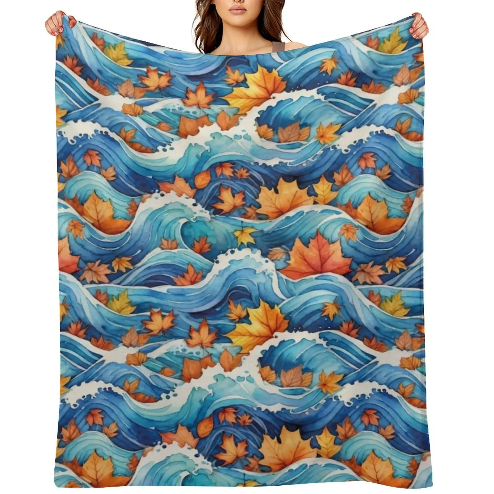 

The sea with foliage Throw Blanket Thins Blankets For Sofas Tourist blankets ands Blankets