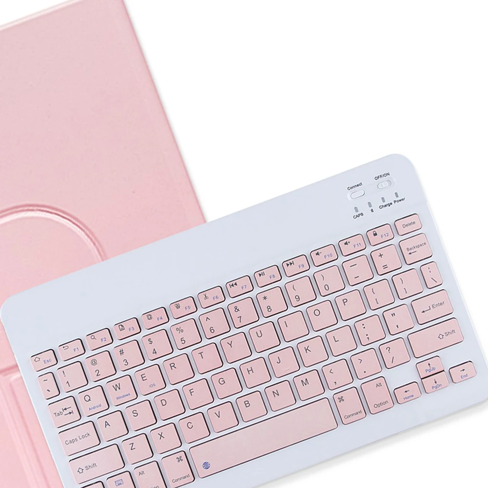 คีย์บอร์ดไร้สายเคสคีย์บอร์ดพับได้มี7สีแผ่นครอบแป้นพิมพ์ไร้สายที่สามารถถอดออกได้ backlit สำหรับ iPad 10th Gen 10.9นิ้ว