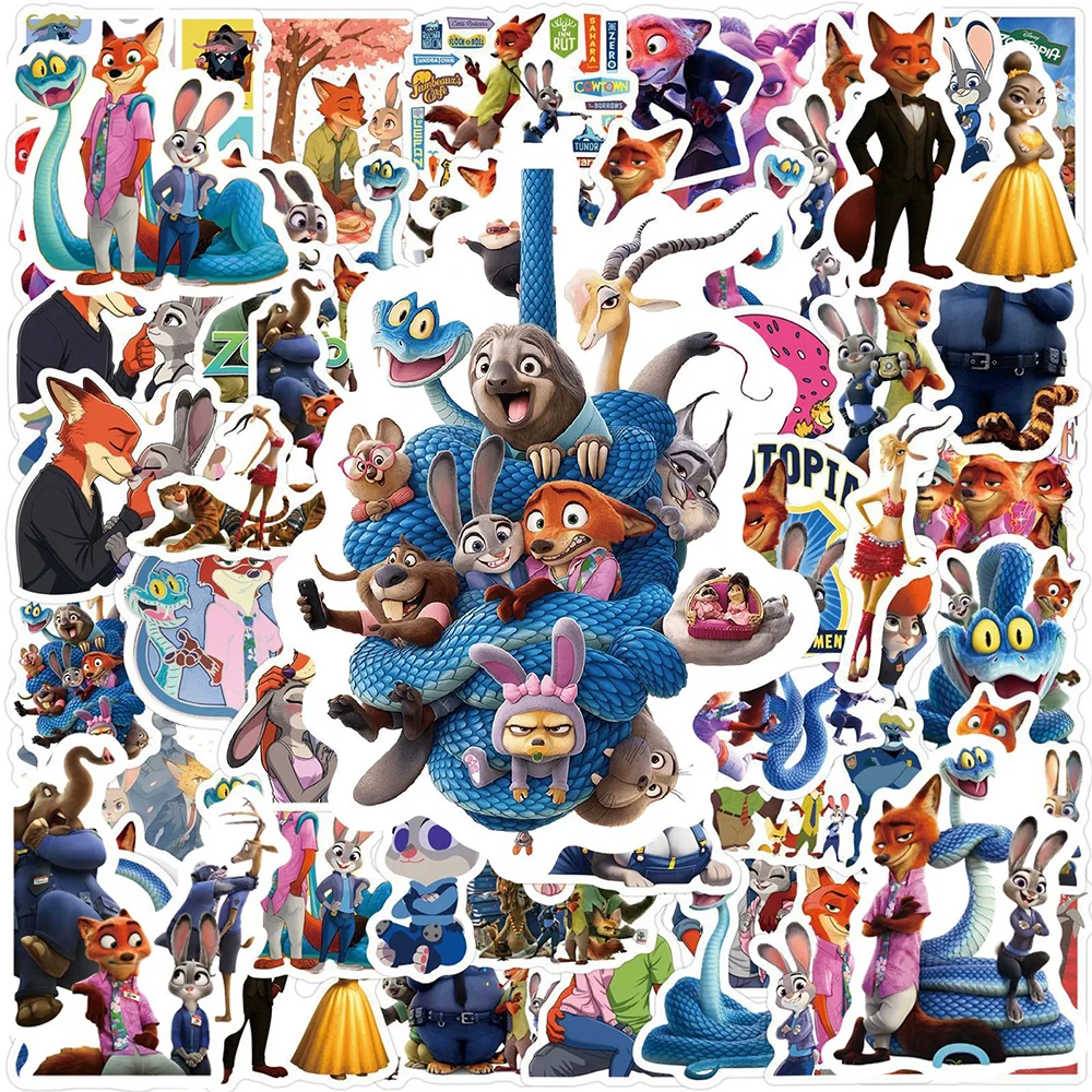 10/30/50/120pcs Zootopia 2 Stickers Cute Disney Anime Decals DIY Motorcycle Luggage Laptop Funny Waterproof Graffiti Sticker Toy