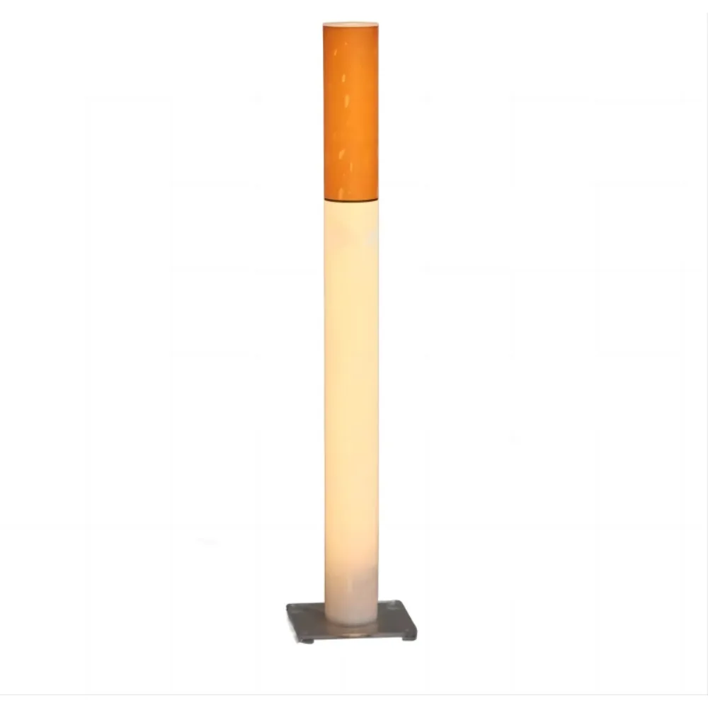 New creative modern storefront welcome sign and cylindrical acrylic smoke-shaped LED light for illuminated billboard