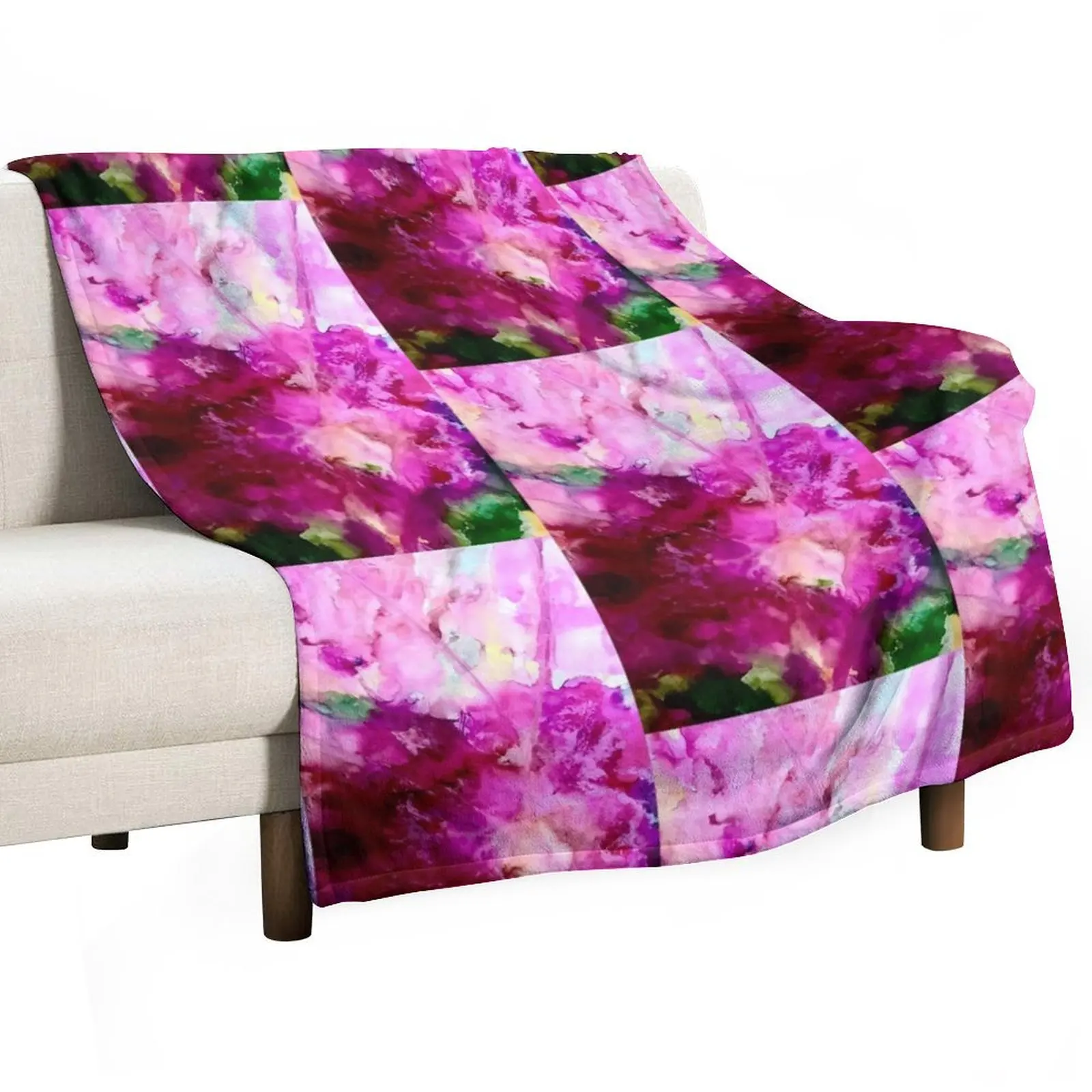 

Emma’s Flowers Throw Blanket Summer decorative Comforter Soft Plaid Blankets