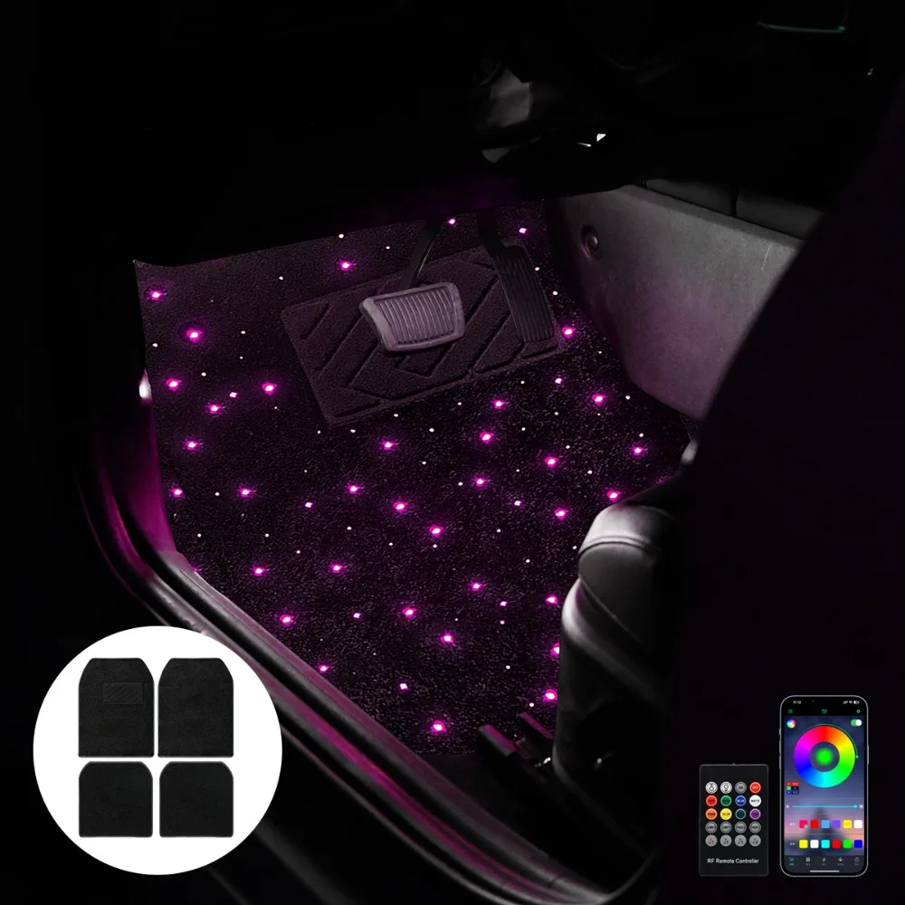 

Car LED Ambient Light Starry Sky RGB, Universal Car LED Floor Mats, Interior Decorative Lights & Accessories
