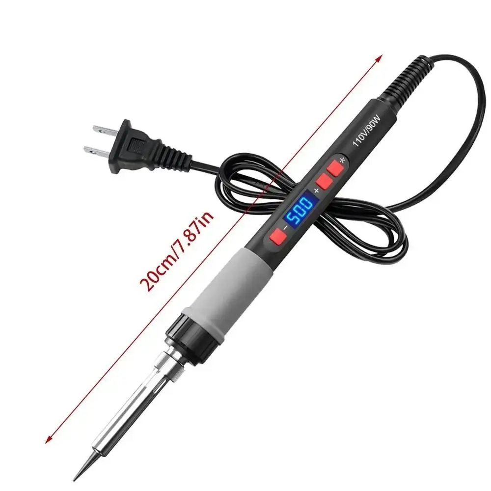 90W Soldering Iron Kit Adjustable Temperature Rapid Heating Electric Soldering Iron Professional Grade with Solder Iron Heads