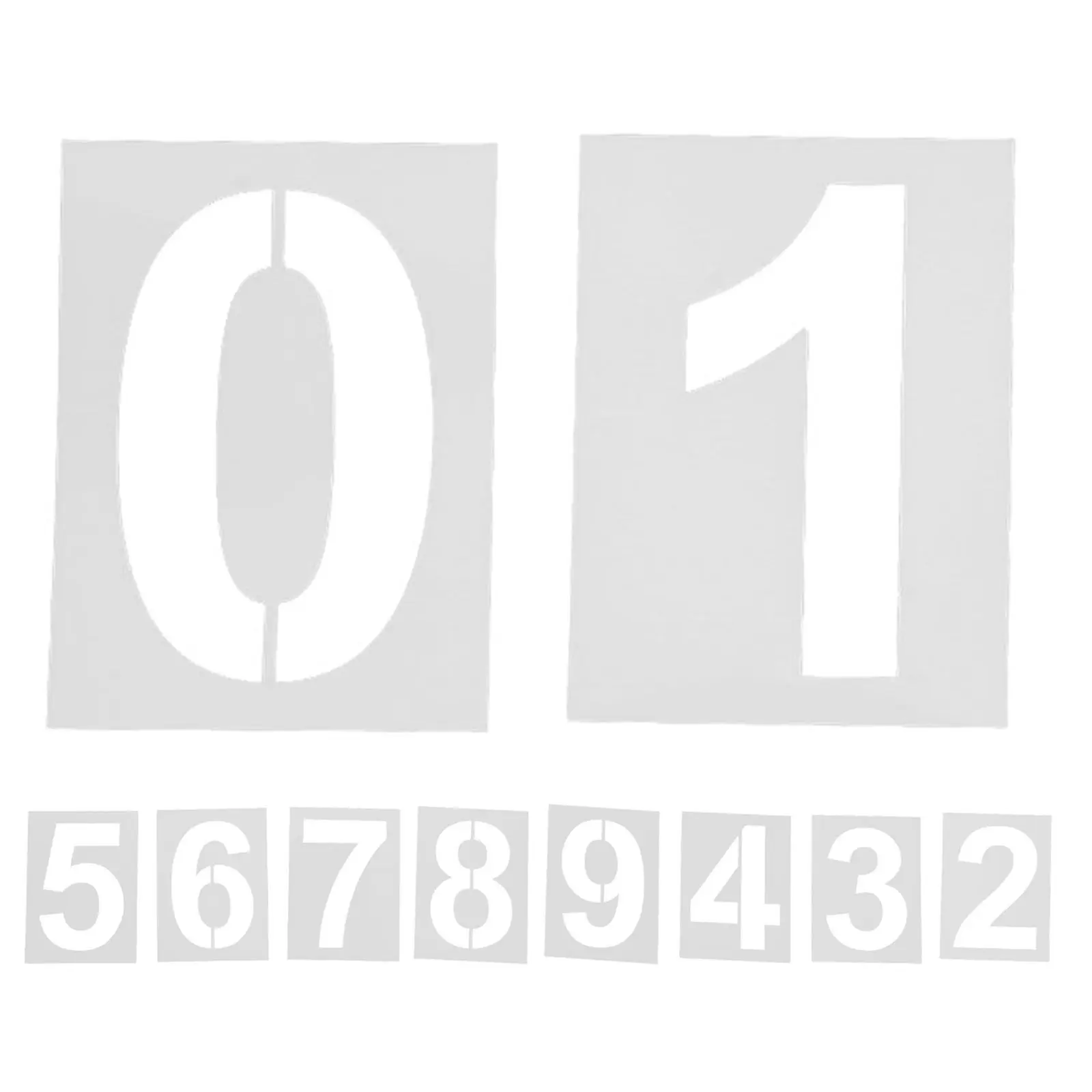 Number Stencils 10 Piece Large Reusable Spray Paint Templates for Curb Wall Door Mailbox Address Painting - view 5