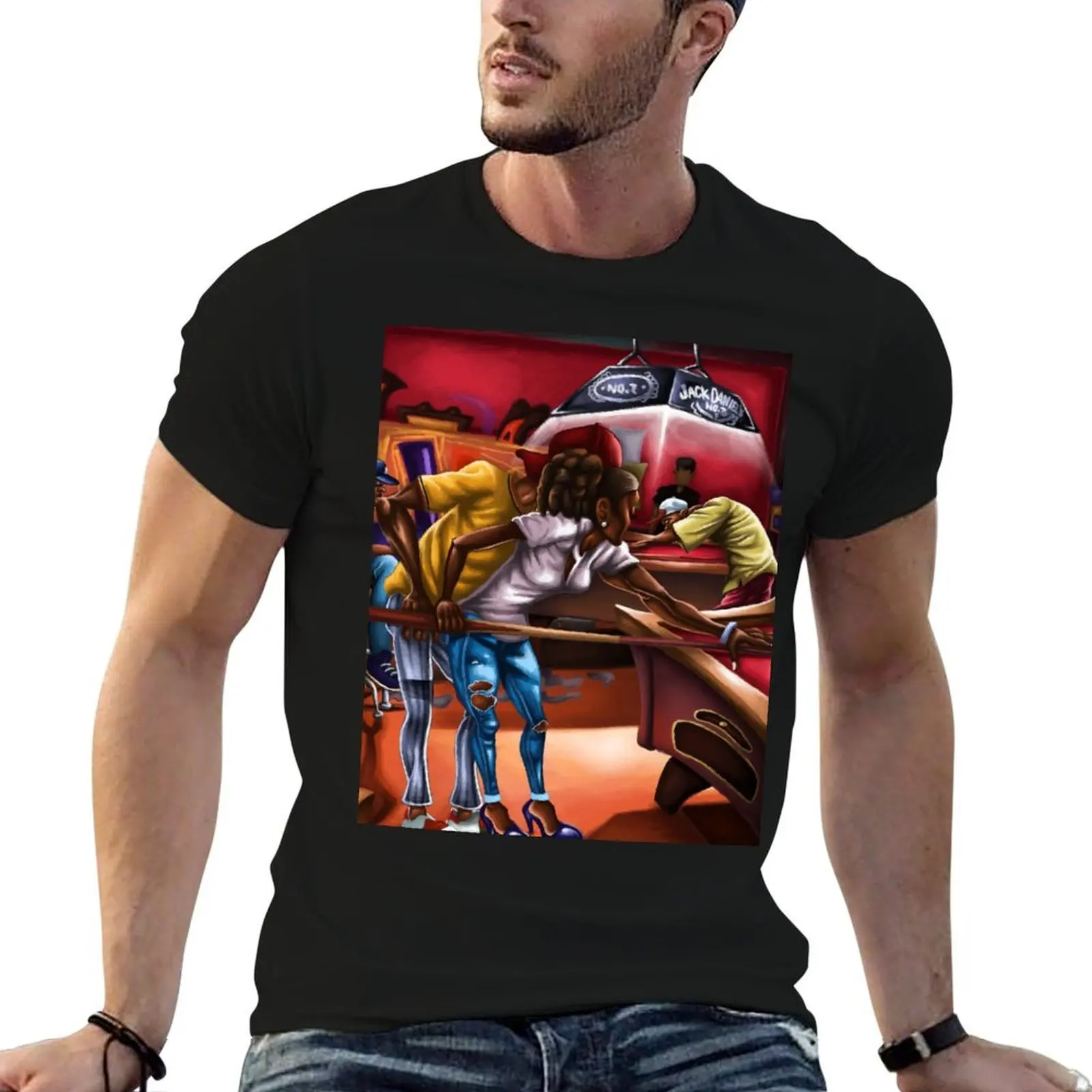 Corner Pocket Love T-Shirt t shirt man cotton t shirts for man slim fit T-Shirt