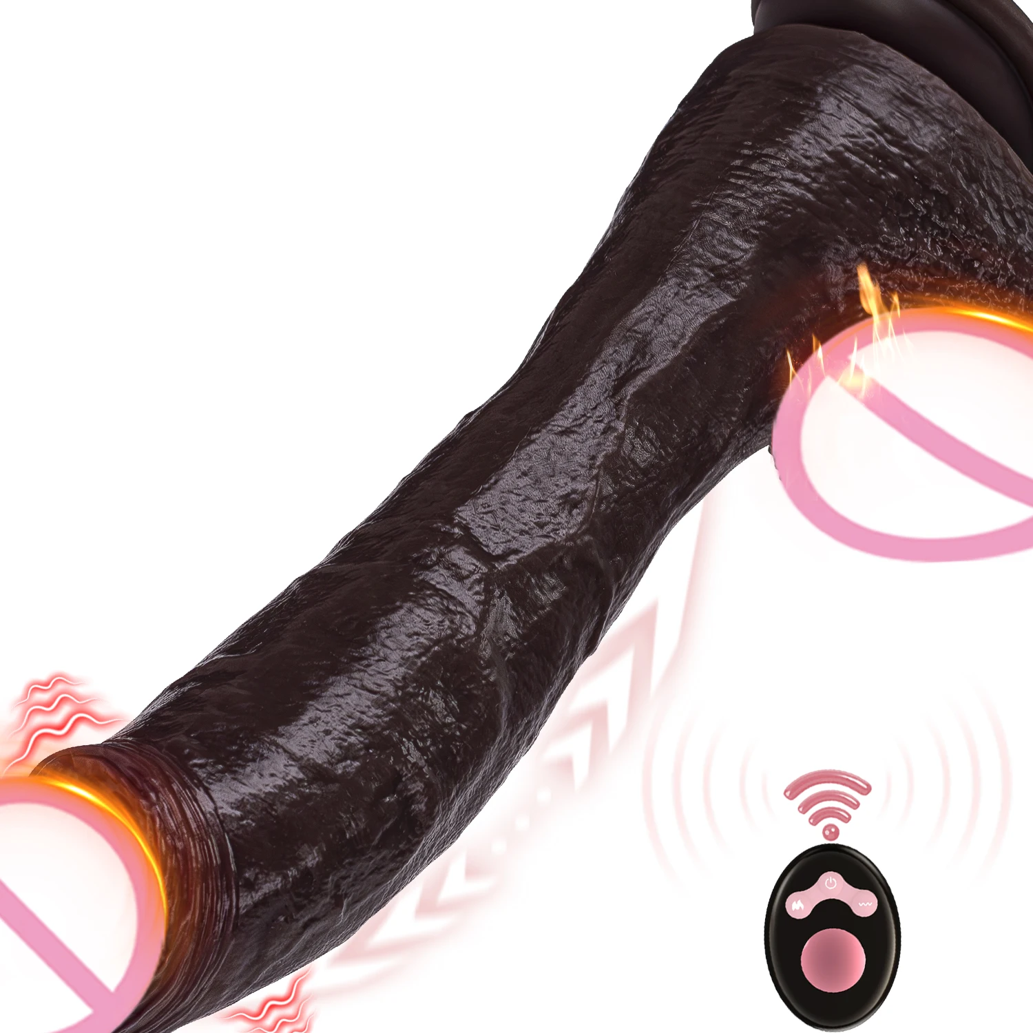 Realistic Dildo Vibrator for Beginners G-spot Porn Sliding Ring Realistic Dildo Sex Novelties Dildos 10 Modes Vibrating Thrustin