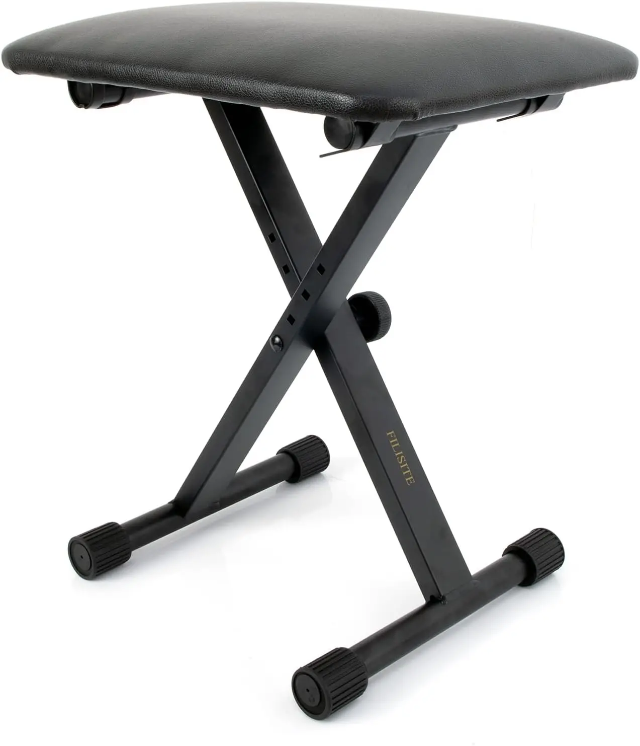 Adjustable X-Style Keyboard Bench with Padded Cushion, Foldable Stool for Piano Guitar Portable Seat