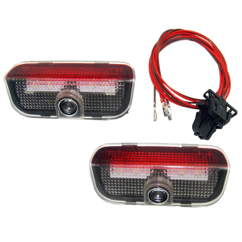 2 Stück für VW Passat B6 B7 B8 B9 Touareg Golf 5 6 7 Jetta MK6 MK7 GTI R Logo Auto LED Dekorative Türbeleuchtung Willkommens-Projektorlampe