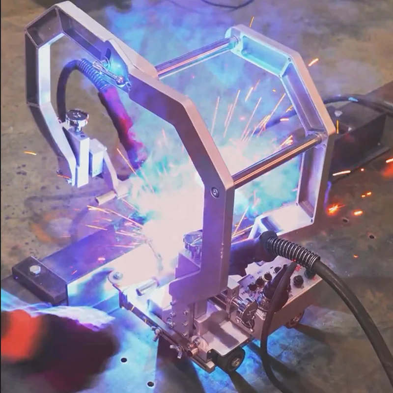 Brand Automatic Trolley Double Sided Portable Mig Welding Tractor HK-6A-II New Condition Welding Equipment
