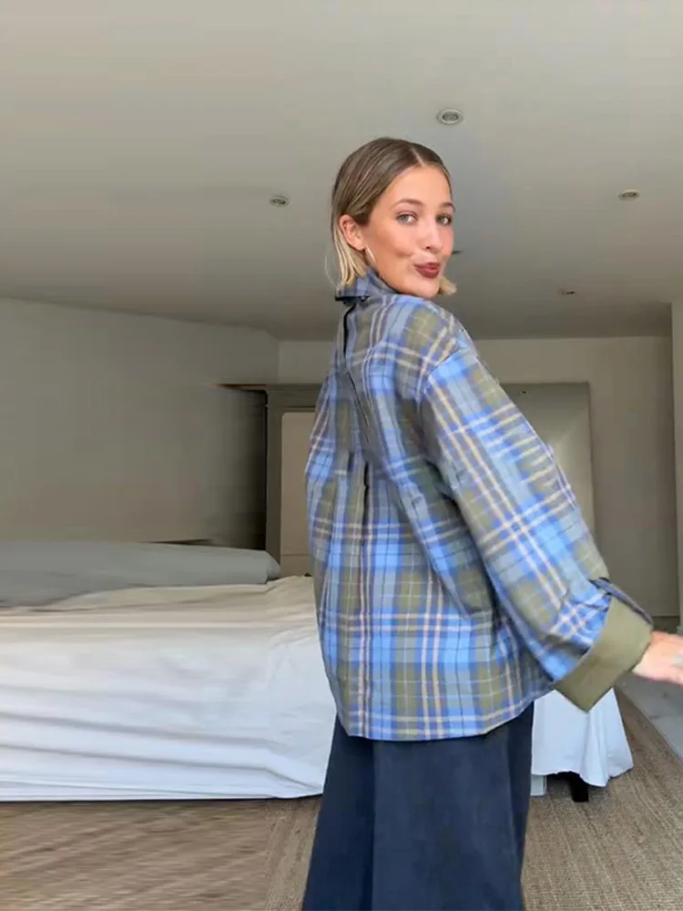 

Винтажное двустороннее двустороннее пальто в клетку, женское модное однотонное пальто с длинным рукавом, свободная куртка большого размера на шнуровке, женские осенние шикарные пальто