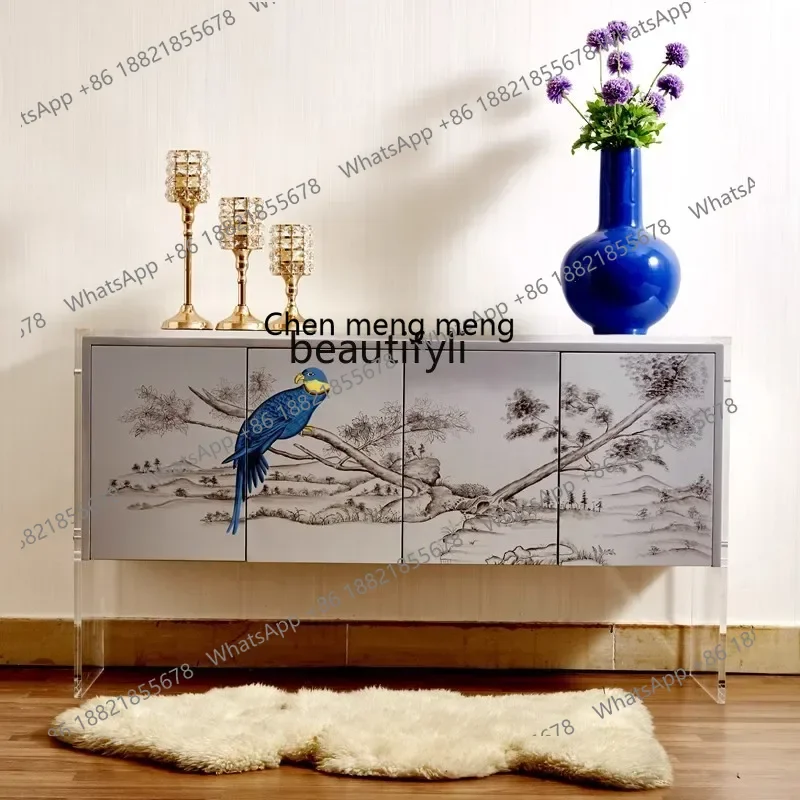 

B178 Living room partition cabinet acrylic locker light luxury decoration homestay art dining side cabinet2936