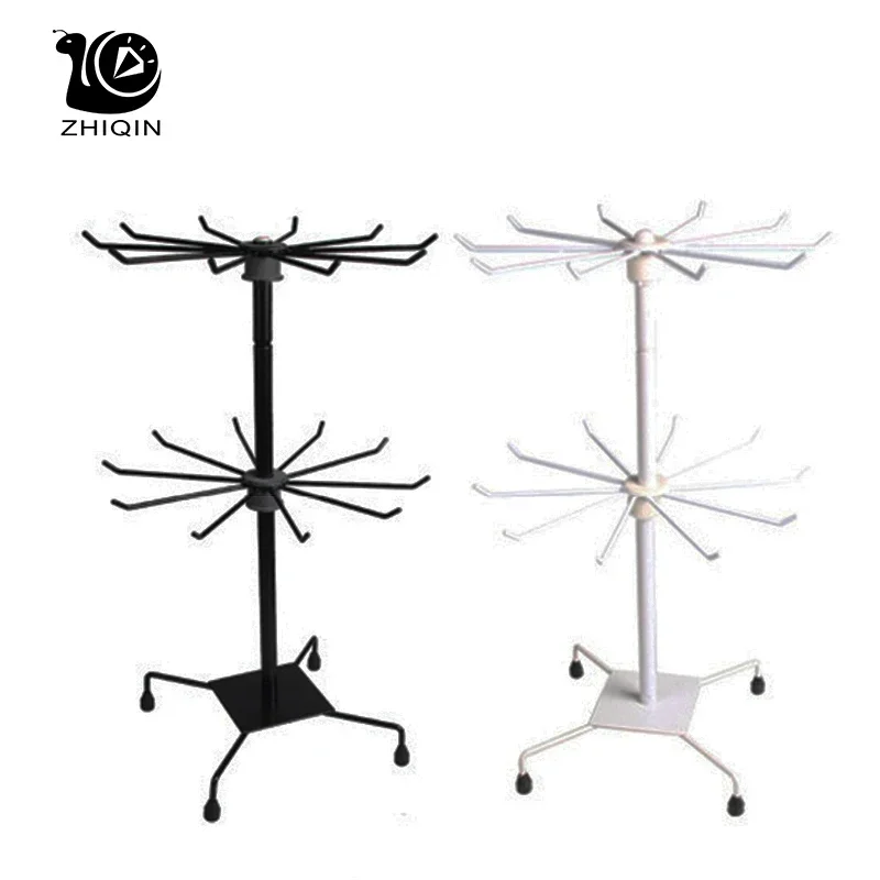 Metal Rotating Jewelry Display Stand Bracelet Necklace Organizer Holder Hat Socks Display Rack Storage Rack Store Small Shelves