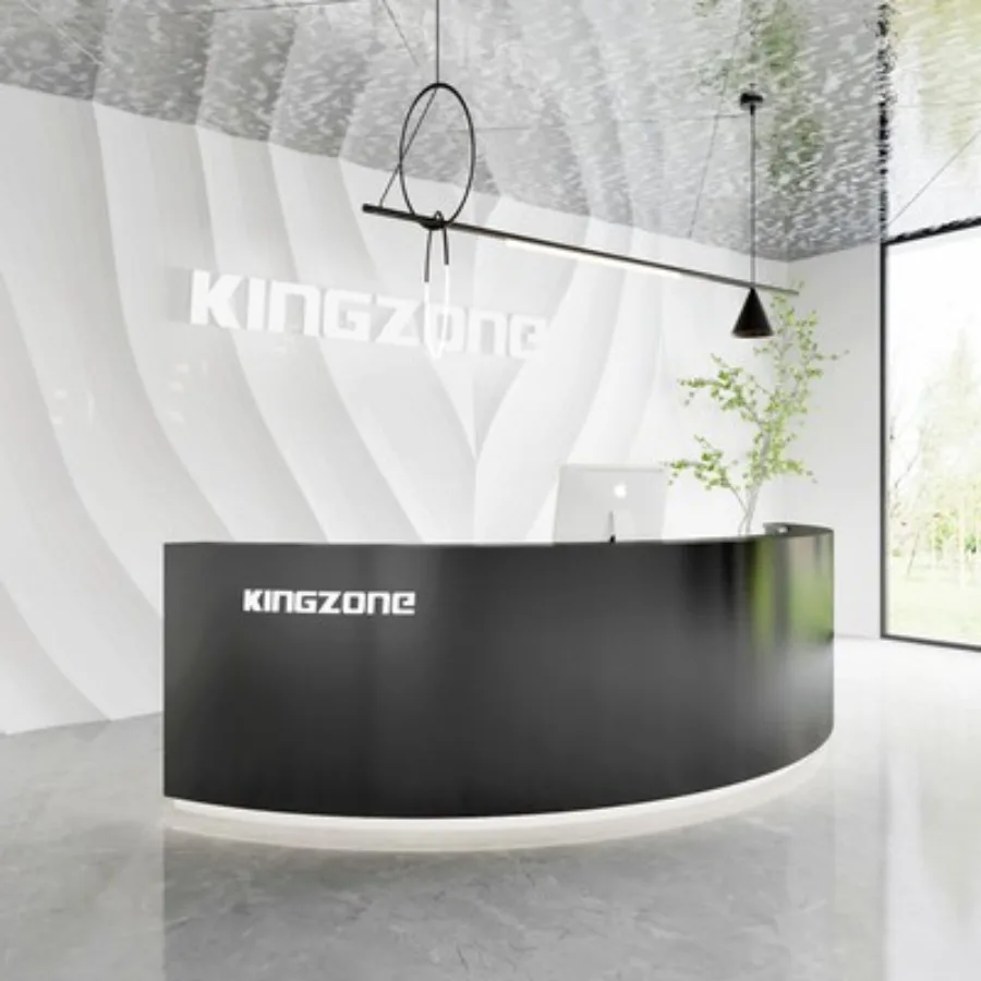 Premium Reinforced Reception Desk Sophistication Solid Reception Desk Load-bearing Luxury Office Furniture Mesa De Recepção LJ40