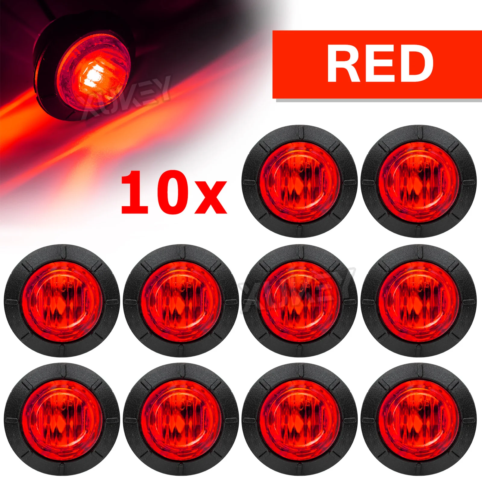 10x RED Mini Round 3/4