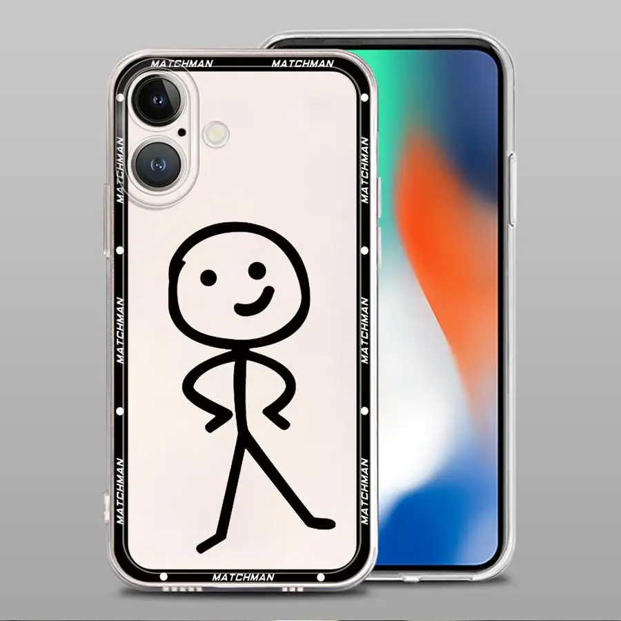 เคสโทรศัพท์แบบนิ่มสำหรับ iPhone 16 15 14 Plus 16e 7 8 17 Air 13 12 11 Pro MAX XR 12 Mini ลายการ์ตูนน่ารัก