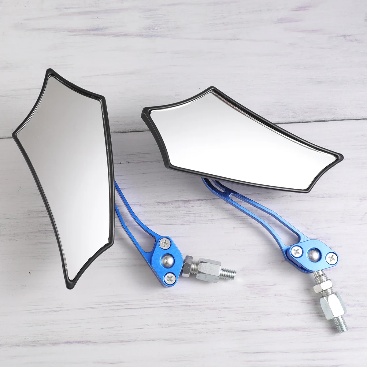 

2pcs Rear View Mirror For Electric Bike Alloy Motorbike Mirrors Scooter Bicycle Scratch Resistant Large Lens Lightweight Safety