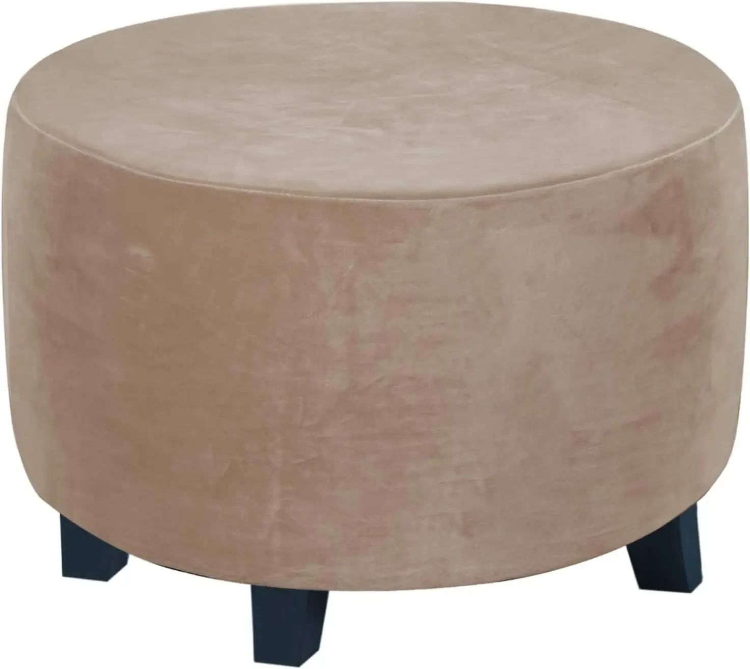 

Velvet Round Ottoman Slipcover Ottoman Covers Footstool Protector Covers Storage Stool Ottoman Covers Stretch With Elastic