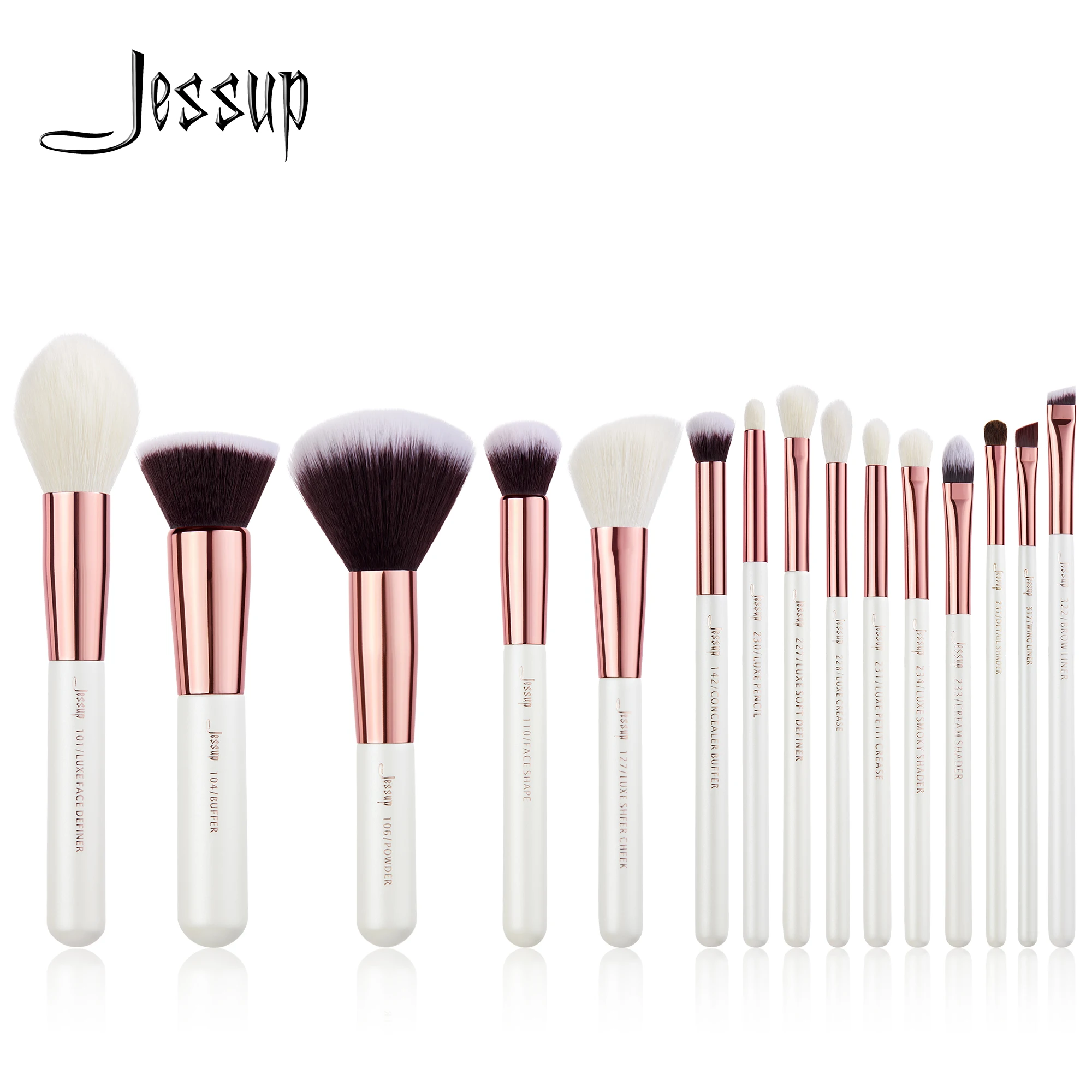 Jessup Makeup Brushes Set 15pcs Professional Makeup Brush Foundation Powder Eyeshadow Blender Liner Blusher