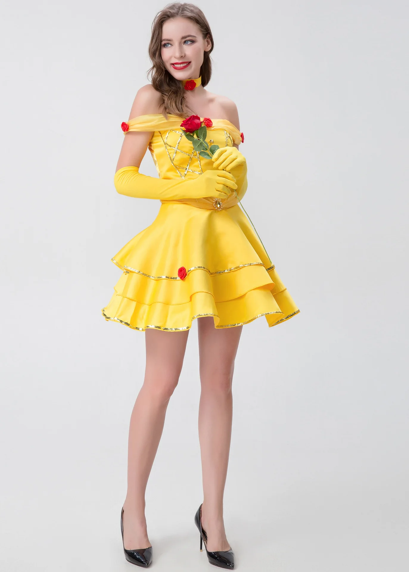 Fee Prinses Volwassen Belle Cosplay Kostuum Verkleedkleding