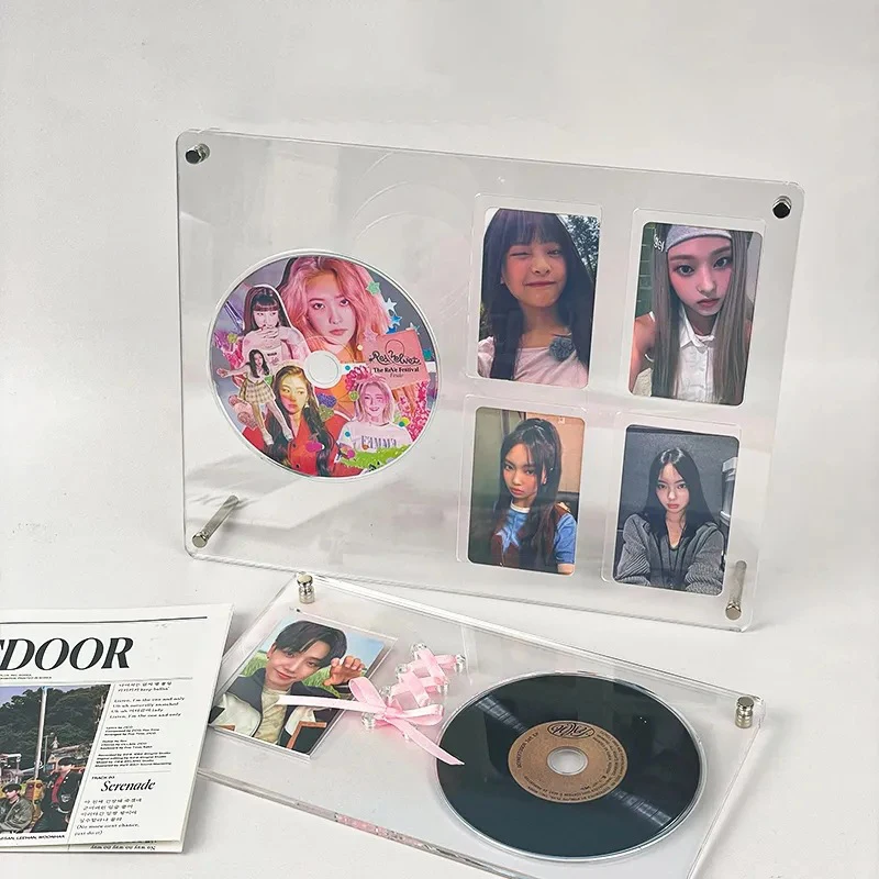 

Photocard and CD Holder Stand,Acrylic Album Standing Display,Clear Trading Case Protector for Photocard Baseball Basketball Card