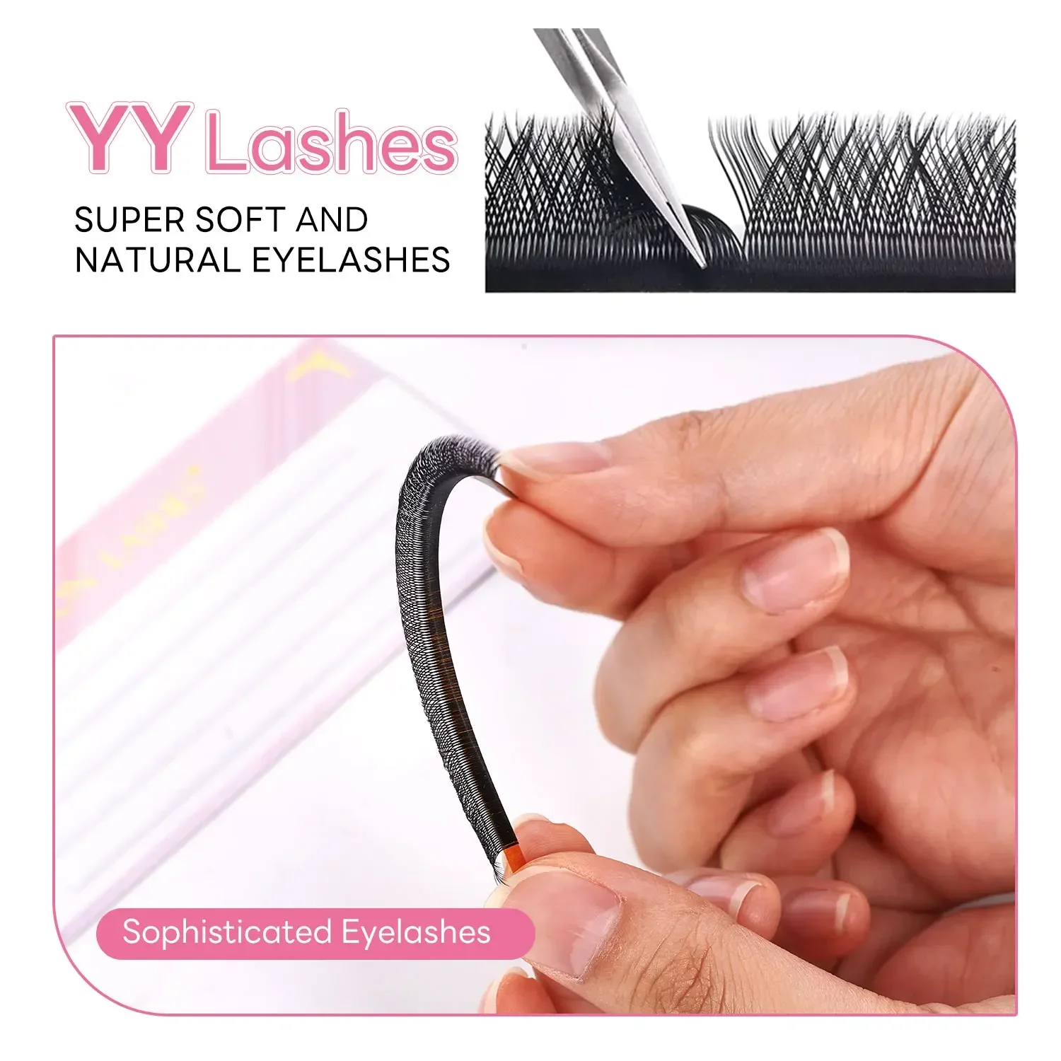 ARISON 30Rows Large Box YY Lashes Double Tip Y-shape Eyelashes Extension Cilios yy Invividual Volume Eyelash For Wholasale