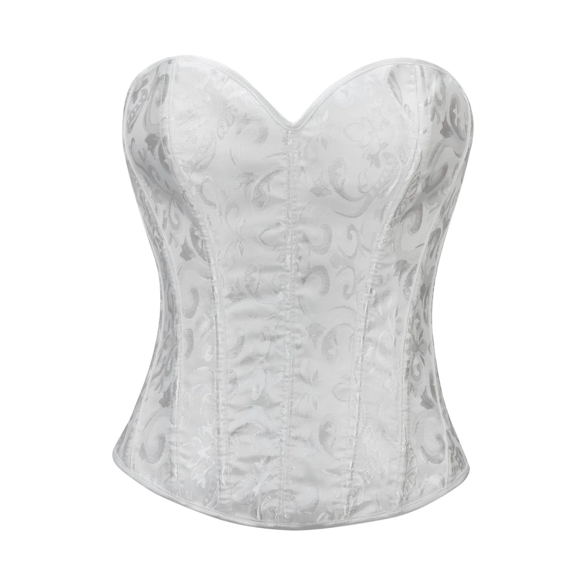New lace free side zipper non elastic corset top for shaping