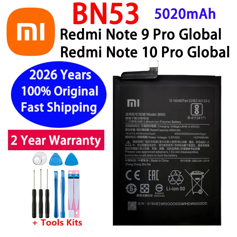 Oryginalna bateria BM4J BN46 BN5A BN53 BN54 BN55 BN59 BN62 do Xiaomi Redmi Note 7 9T 10X POCO M3 8 8T 9 9S 10 10S pro Baterie