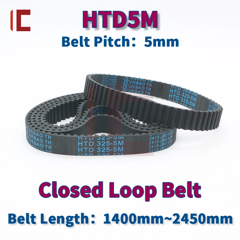 HTD 5M Timing Belt Length 1400mm to 2450mm HTD 5M Timing Pulley Belt 10mm 15mm 20mm 5M 25mm 30mm HTD5M Rubber Synchronous Belt