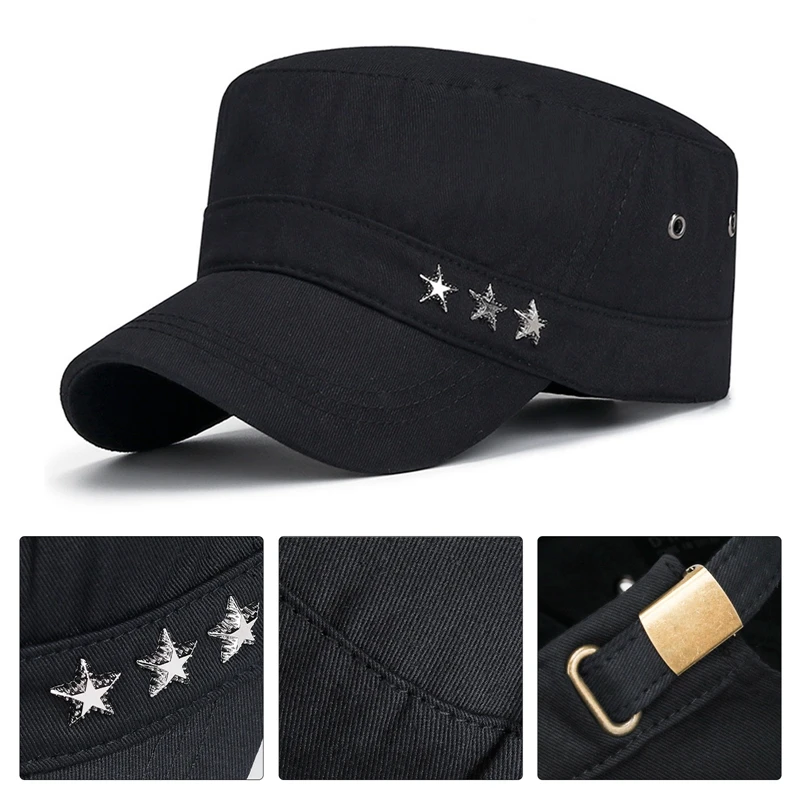 Men\'s Flat Cap Fashion Cotton Military Hats gorras hombre Cap For Men Snapback Cap casquette homme Male Sports Cap