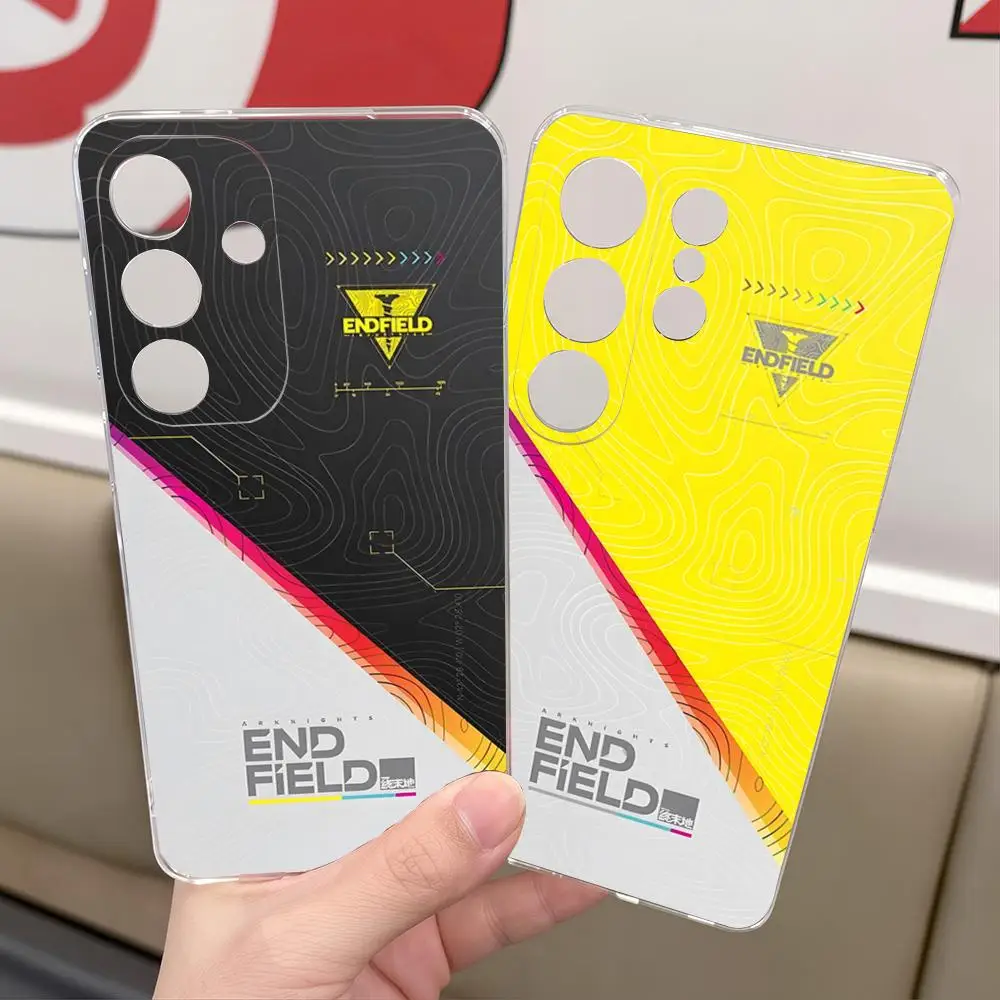 Arknights Endfield Logo Handyhülle für Samsung S26 S25 S24 S23 S22 Ultra Plus FE A55 15 16 4G 5G Stoßfeste Transparente Hülle