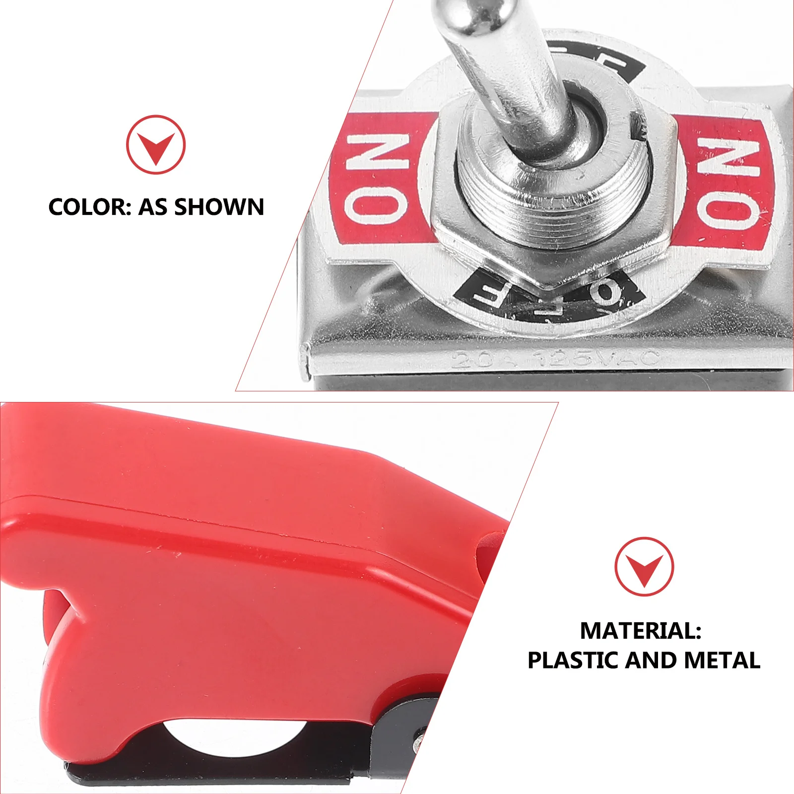 

Waterproof Red Protective Cover 3 Way Toggle Heavy Duty Flick 12V Dpdt Car Dash Ergonomic Toggle