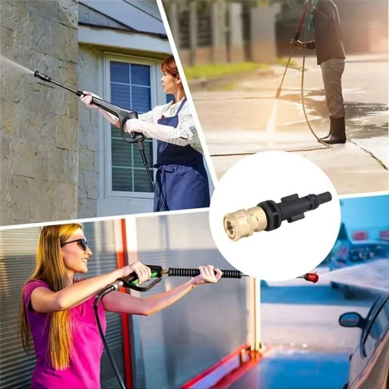 أداة مياه عالية الضغط تدوم طويلاً محول توصيل سريع 1/4 توصيل سريع مع 5 فوهات ملونة مناسبة لـ LAVOR/Sterwins