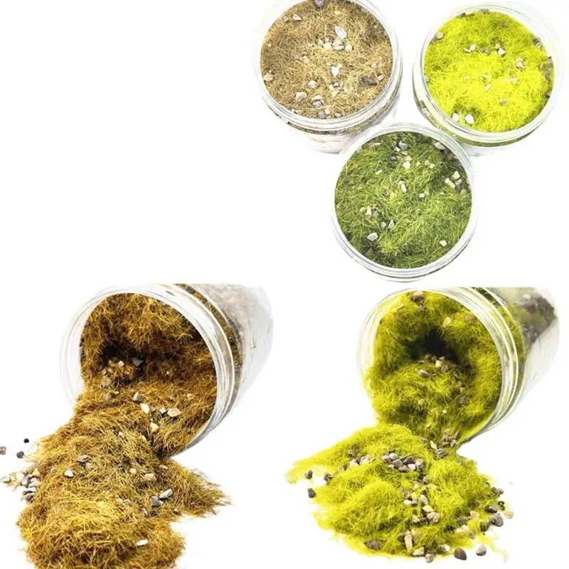 1 conjunto de micro cena diorama decoração de jardim para modelo diy fazendo 5g/185ml modelo de pó de terreno de grama estática com pedra