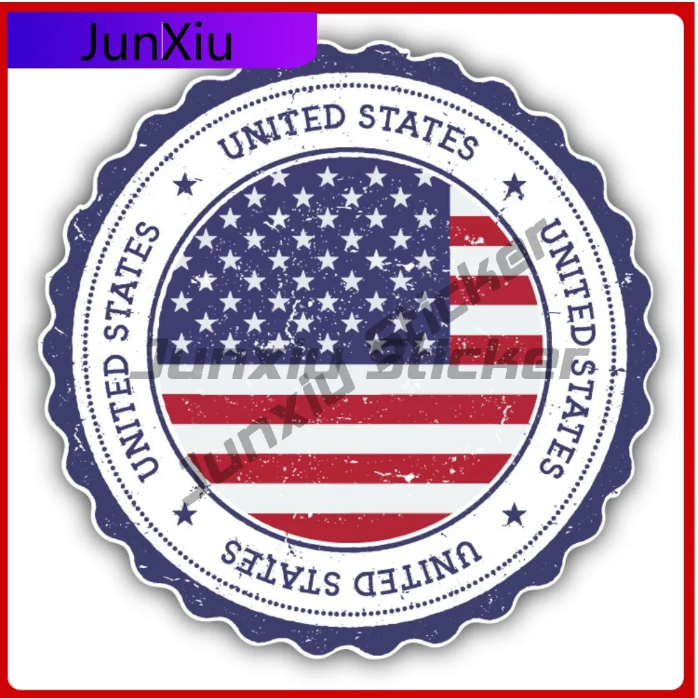 

United States Of America Flag Creative Sticker Stamp Car Decal Bumper Stickers Cool Style Car Use For Car Sticker Accessories