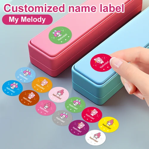 Imagen 1 del producto Pegatinas Personalizadas con Nombre de My Melody, Pegatinas Duraderas e Impermeables para Botellas de Agua, Tazas, Computadoras Portátiles, Teléfonos, Guitarras, Autos, Bicicletas, Regalo para Niños/Adolescentes
