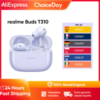 realme Buds T310 Bluetooth headphones 46dB Hybrid Noise Cancellation 12.4mm Dynamic Bass Driver 40 Hours Total Playback