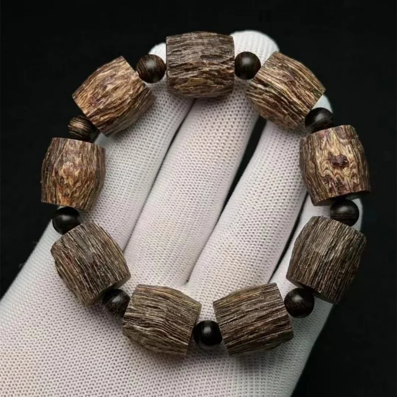 with Crafts Chess Nan Agarwood Barrel Bead Bracelet Submerged Type Sugar Knot Flavor Rich