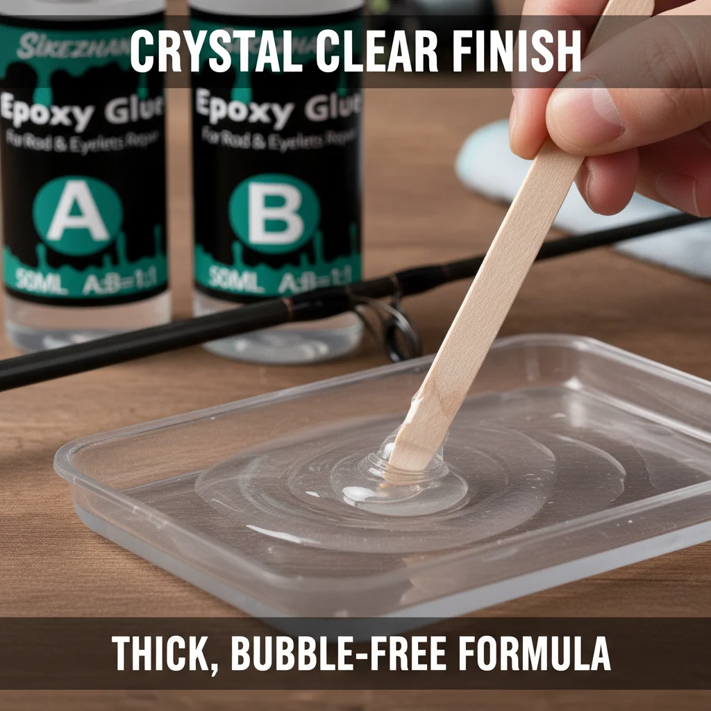 AB Epoxy 1:1 for Fishing Rod Repair, Clear Two‑Part Adhesive, Guides/Eyelets/Tip‑Top Fix, Fast Cure, Sandable, Water‑Resistan view 2