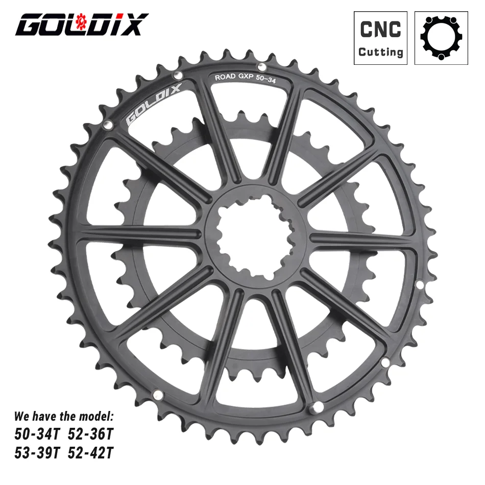 GOLDIX CNC ROAD Crankset for Bicycle Crankset Bottom Bracket ROAD Crank 165/170/175mm Chainring Crown 50-34T 53-39T for Sram AXS