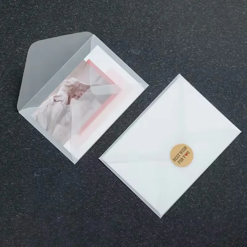 50pcs Translucent Blank Envelope for Invitations Postcards European Giftbox Message Cards Wedding Business Letters