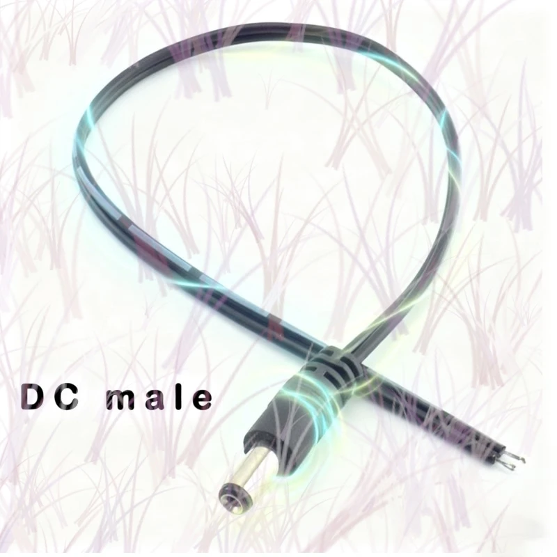 

1/2/5/10pcs 12v DC Male Connectors Plug 5.5*2.1mm Power Supply Extension Cable Cord Wire for CCTV Camera LED Strip Light C3