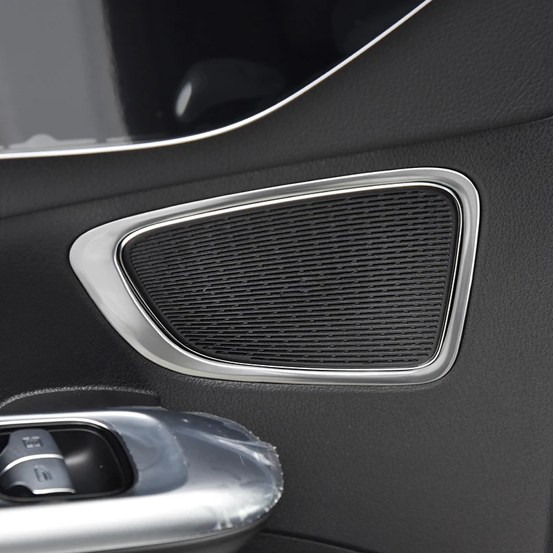 

Carbon Fiber Color Car Door Audio Speaker Panel Frame Sequins Trim For Mercedes Benz C Class W206 2022 2023 Interior Accessories
