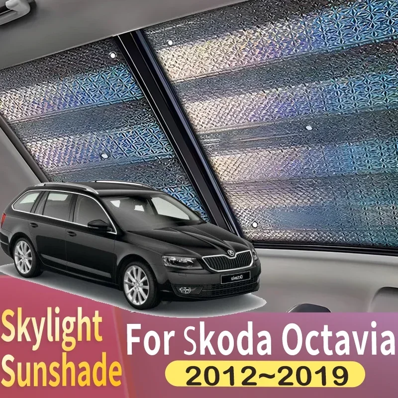 

Sunroof Sunshade Suitable For Skoda Octavia Sport 2012~2019 2013 2014 Car Panoramic Roof 2X Heat Shield Window Sunshade Anti-UV