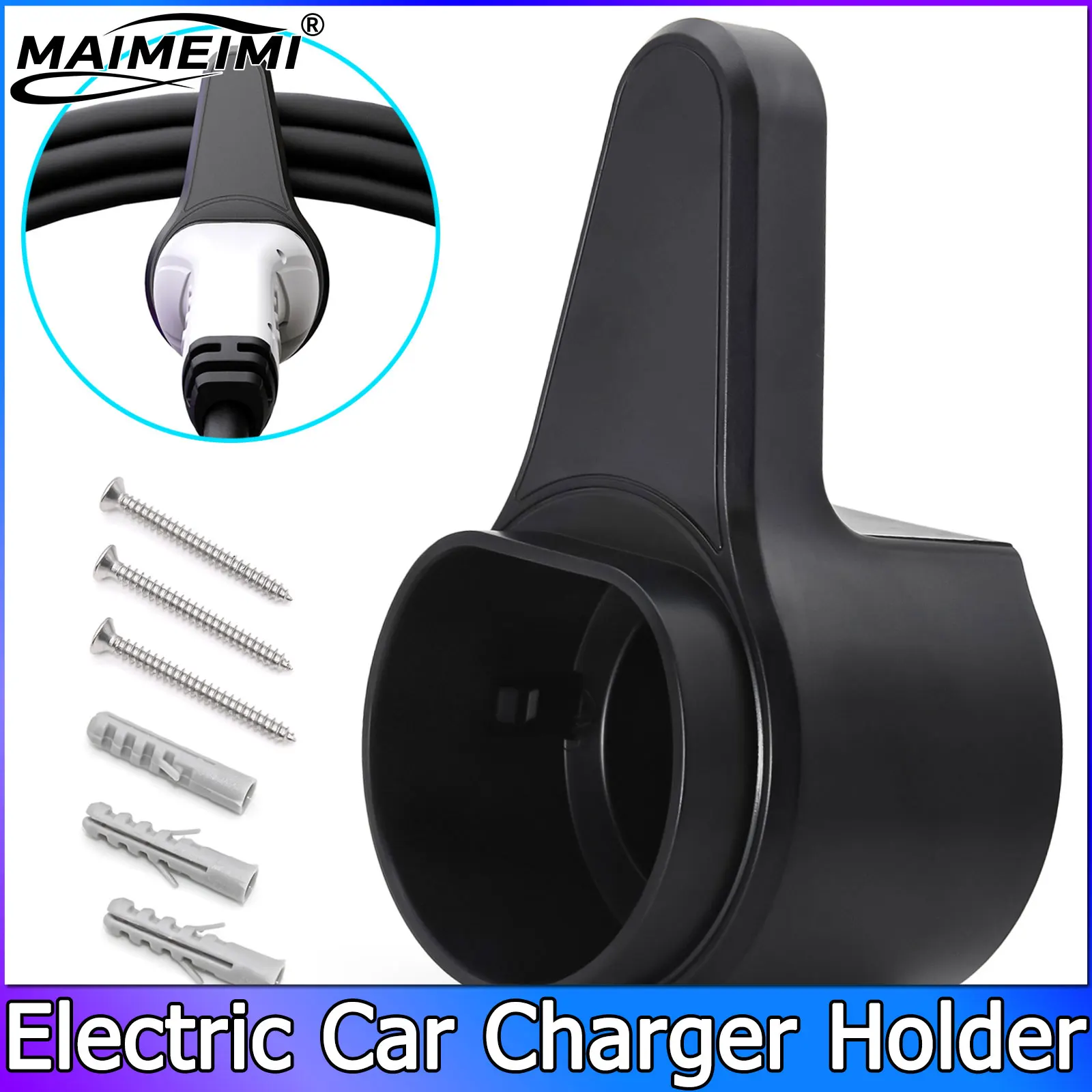 

Зарядное устройство EV Type 2, прочный держатель, держатель для зарядного устройства для электромобиля, держатель кабеля из АБС-пластика, настенный кронштейн с винтами для большинства стандартов ЕС