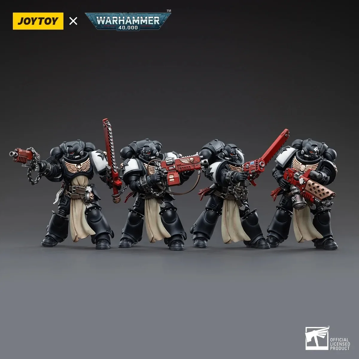 Joytoy Warhammer 40K 1/18 Action Figures Black Templars Army Primaris Crusader Squad Anime Military Model for Gift Dorm Decor