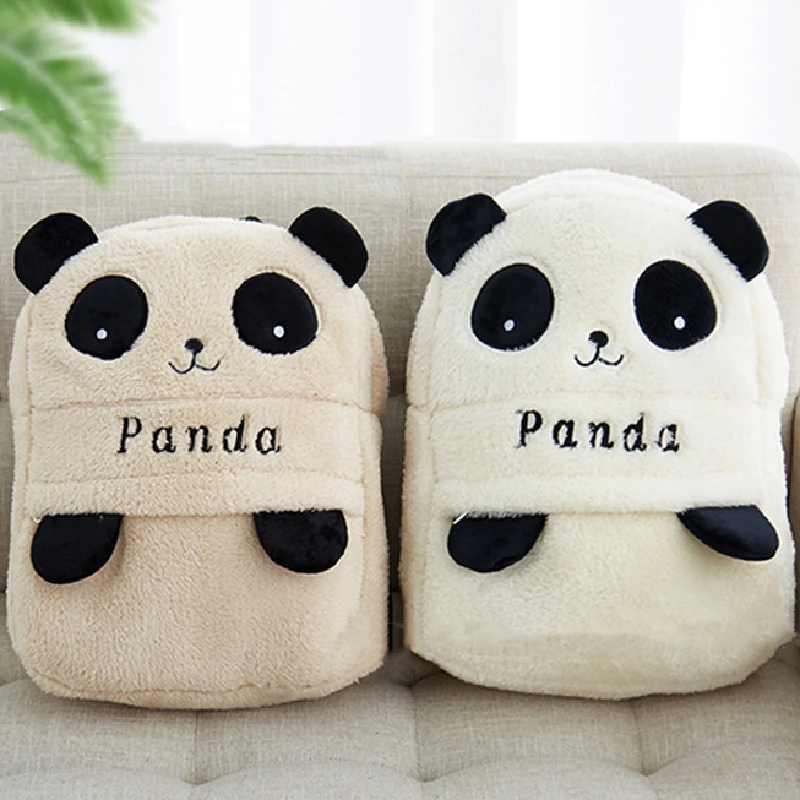 Kids Fashion Parent-child Schoolbag Cute Cartoon Plush Panda Bag Girls Boys Backpack Primary School Student Travel Backpack