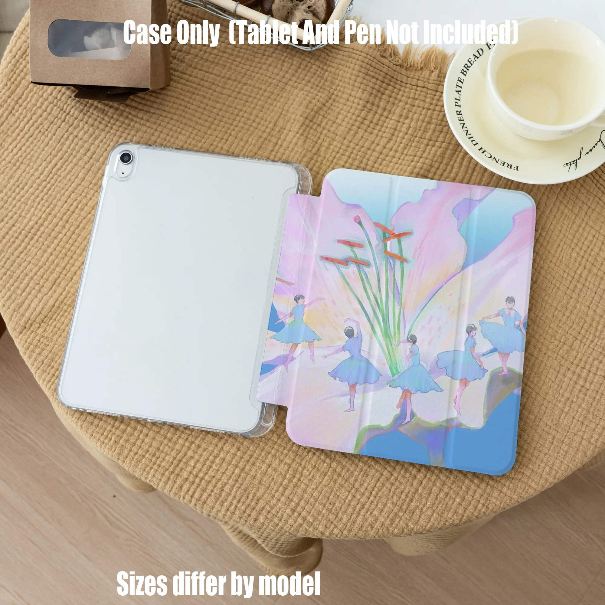 

Стильный чехол для Apple iPad 10.9, 10.2 дюйма, Air7 Pro 11, Mini, мягкий чехол с полной защитой и элегантными цветами, подходит для всех моделей iPad