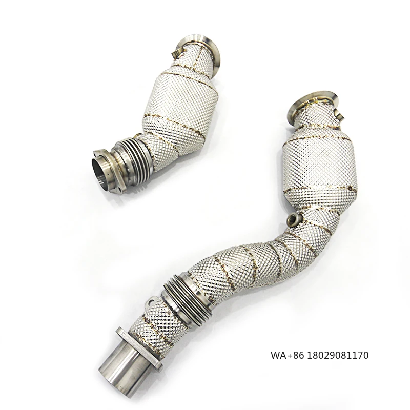 

OEM-даунпайп с катализатором для M3 M4 F80/F82 3.0T 2014-2019, высокопроизводительный, из нержавеющей стали, с теплозащитным экраном