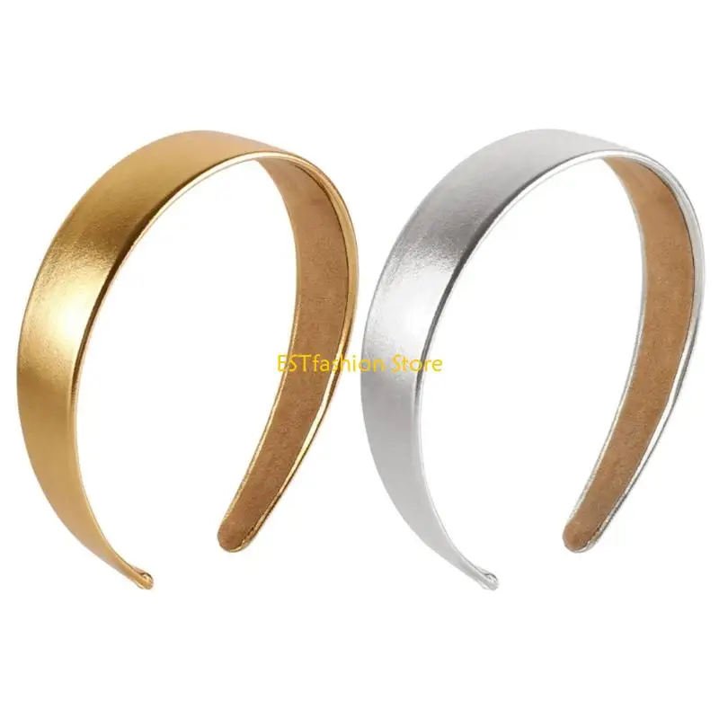 

Y5GC блестящий головной убор с отделкой, нескользящая кожаная группа для волос для женщин и мужчин, Dermocare для тренировок,