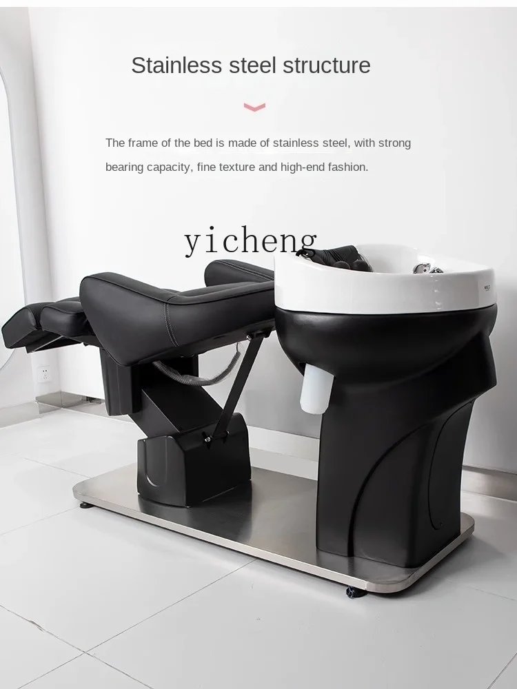 Zc High-End Shampoo Chair Simple Half Lying Deep Basin Massage Couch Haircut for Hair Salon Bed